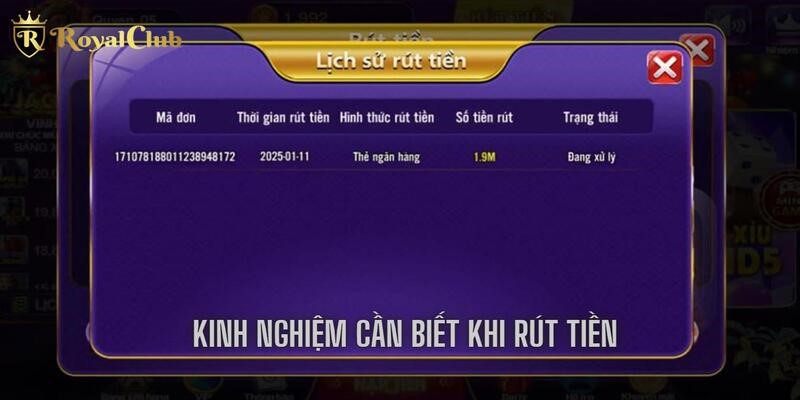 Những kinh nghiệm cần biết khi rút tiền tại cổng game